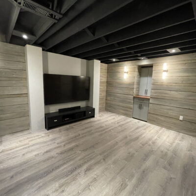 Basement renovation recreation room final