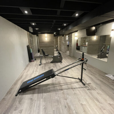 Basement renovation workout room final