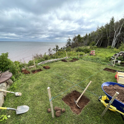 Digging for the deck